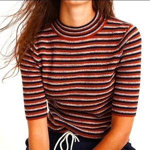 Dalston Mockneck Sweater in Stripe